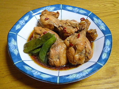 手羽元煮物 からすかれい煮付け 山芋短冊 鶏飯 味食倶楽部