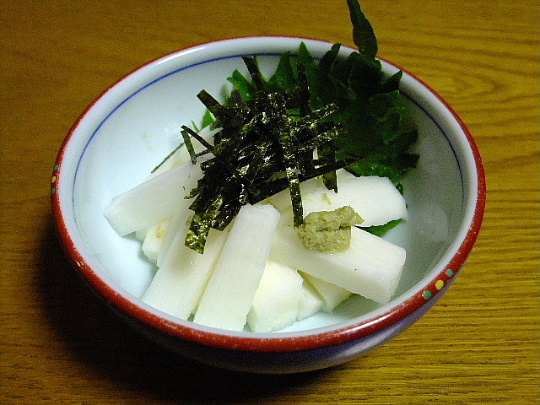 ソース焼きそば 鮭かま塩焼き 山芋短冊 味食倶楽部